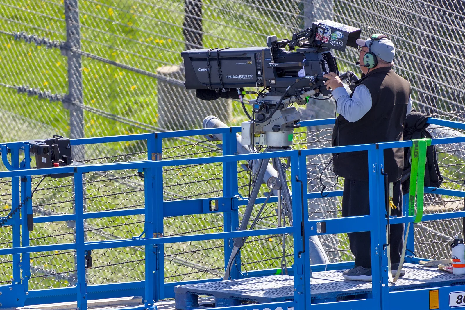 A NASCAR on FOX cameraman working at Watkins Glen in May 2026