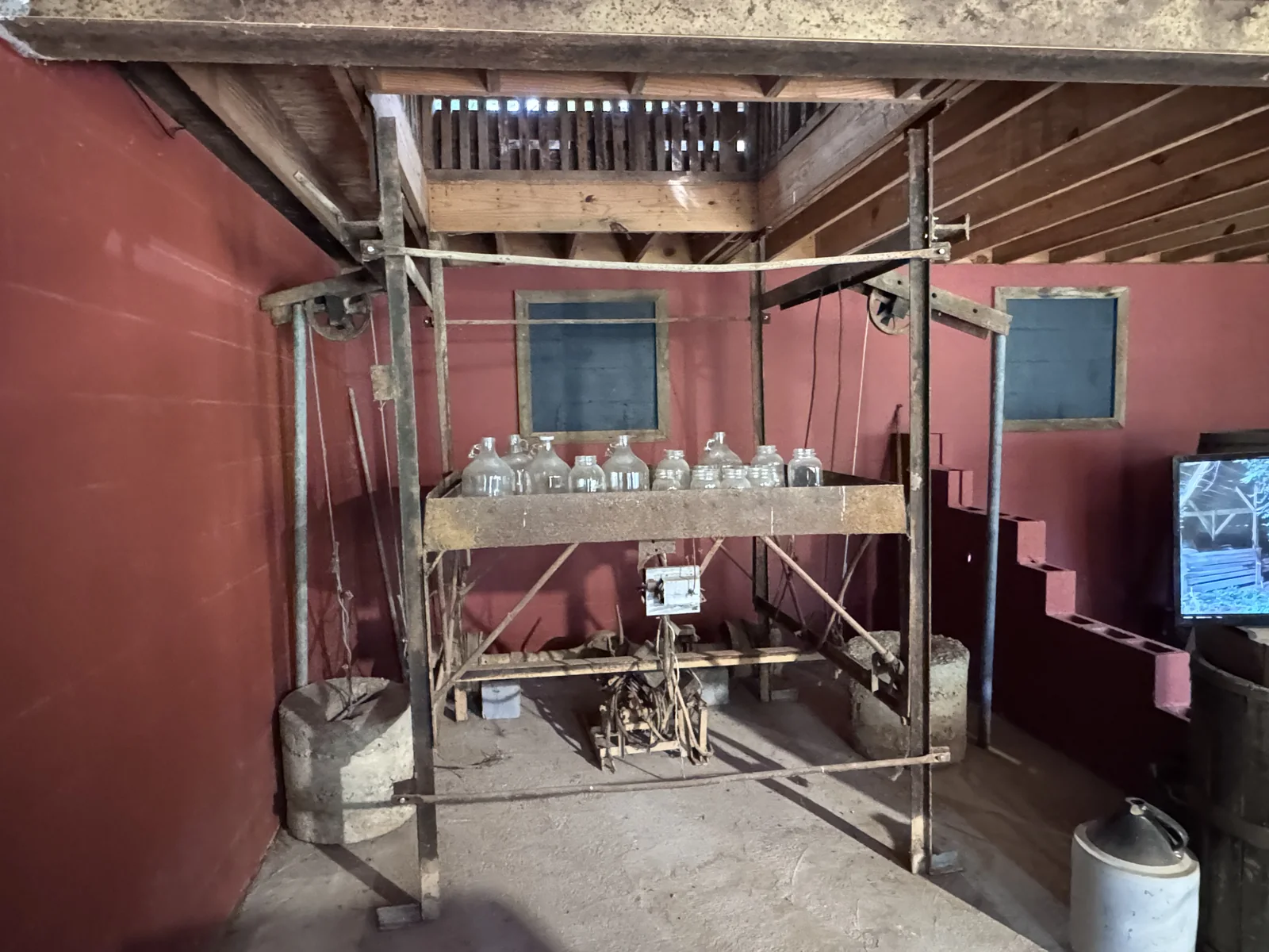 Moonshine still displayed at the Great Smoky Mountains Heritage Center